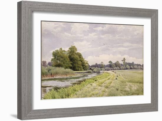 On the River Ouse, Hemingford Grey, 1904-William Fraser Garden-Framed Giclee Print