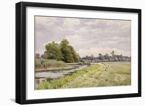 On the River Ouse, Hemingford Grey, 1904-William Fraser Garden-Framed Giclee Print