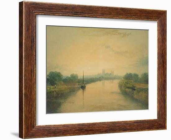 On the River Ouse-J. M. W. Turner-Framed Giclee Print