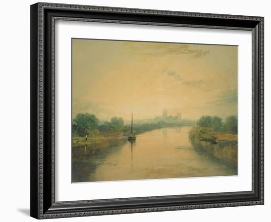 On the River Ouse-J. M. W. Turner-Framed Giclee Print