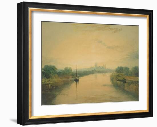 On the River Ouse-J. M. W. Turner-Framed Giclee Print