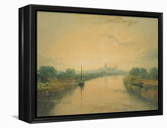 On the River Ouse-J. M. W. Turner-Framed Premier Image Canvas