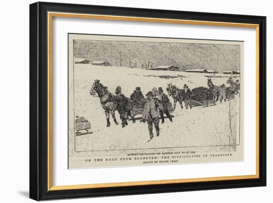 On the Road from Klondyke, the Difficulties of Transport-Frank Craig-Framed Giclee Print