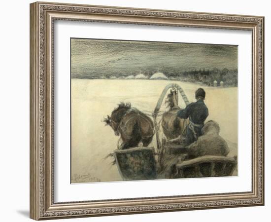 On the Road to Yasnaya Polyana, 1903-Leonid Osipovich Pasternak-Framed Giclee Print