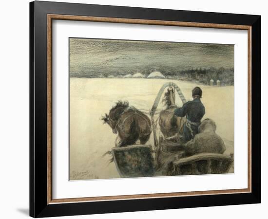 On the Road to Yasnaya Polyana, 1903-Leonid Osipovich Pasternak-Framed Giclee Print