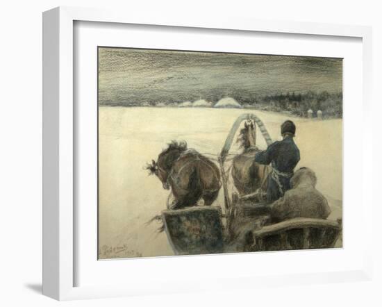 On the Road to Yasnaya Polyana, 1903-Leonid Osipovich Pasternak-Framed Giclee Print