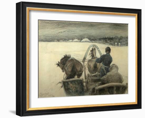 On the Road to Yasnaya Polyana, 1903-Leonid Osipovich Pasternak-Framed Giclee Print