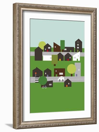 On the Road-Dicky Bird-Framed Giclee Print