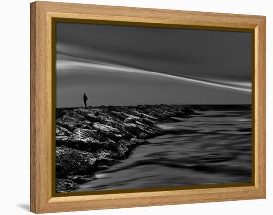 On the Rocks Bw-Josh Adamski-Framed Premier Image Canvas