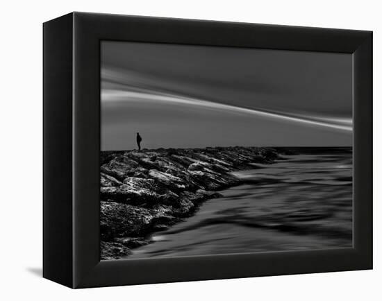 On the Rocks Bw-Josh Adamski-Framed Premier Image Canvas