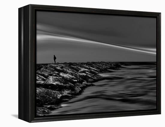 On the Rocks Bw-Josh Adamski-Framed Premier Image Canvas