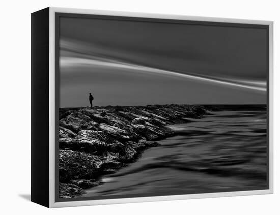 On the Rocks Bw-Josh Adamski-Framed Premier Image Canvas