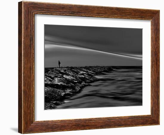 On the Rocks Bw-Josh Adamski-Framed Photographic Print