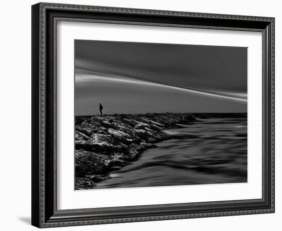 On the Rocks Bw-Josh Adamski-Framed Photographic Print