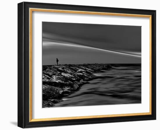 On the Rocks Bw-Josh Adamski-Framed Photographic Print