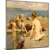 On the Rocks Near Newlyn-Harold Harvey-Mounted Giclee Print