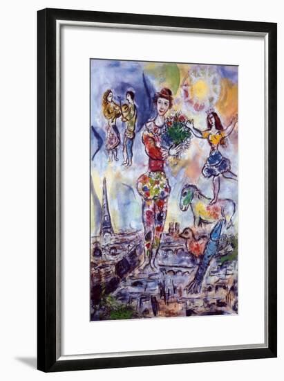 On the Roof of Paris-Marc Chagall-Framed Art Print