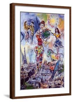 On the Roof of Paris-Marc Chagall-Framed Art Print