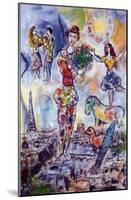 On the Roof of Paris-Marc Chagall-Mounted Art Print