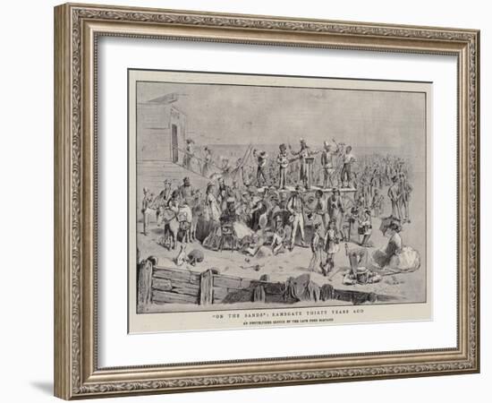 On the Sands, Ramsgate Thirty Years Ago-Frederick Barnard-Framed Giclee Print