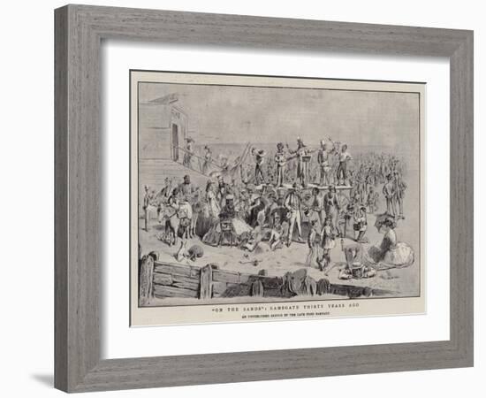 On the Sands, Ramsgate Thirty Years Ago-Frederick Barnard-Framed Giclee Print