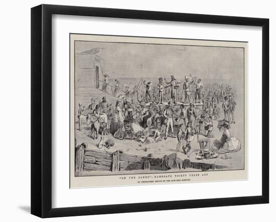 On the Sands, Ramsgate Thirty Years Ago-Frederick Barnard-Framed Giclee Print