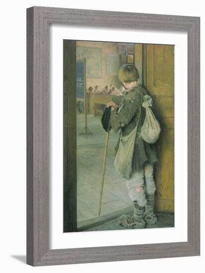 On the School Threshold-Nikolai Petrovich Bogdanov-Belsky-Framed Giclee Print