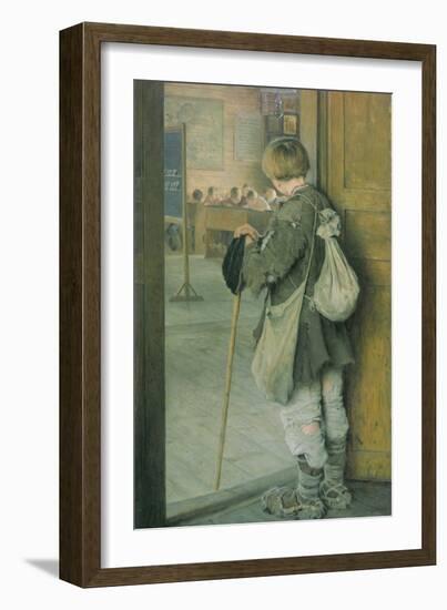 On the School Threshold-Nikolai Petrovich Bogdanov-Belsky-Framed Giclee Print