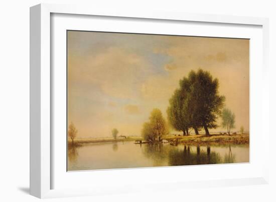 'On the Seine', c1885, (1938)-Gilbert Munger-Framed Giclee Print