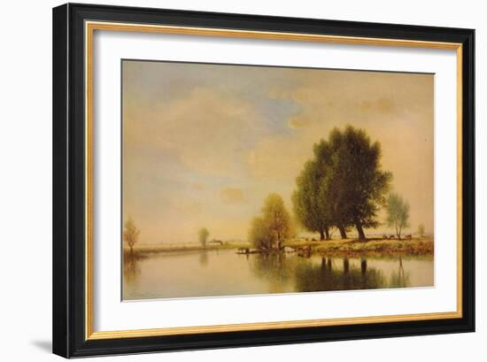 'On the Seine', c1885, (1938)-Gilbert Munger-Framed Giclee Print