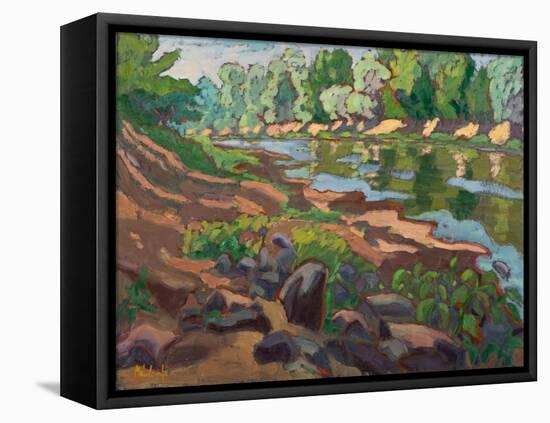 On The Shady Side Of River Koros, 2012-Marta Martonfi-Benke-Framed Premier Image Canvas