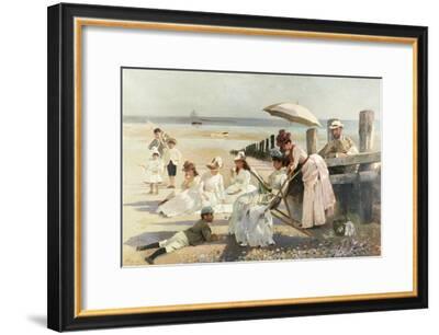 On the Shores of Bognor Regis, Portrait Group of the Harford Couple and  Their Children, 1887&#39; Giclee Print - Alexander Rossi | Art.com