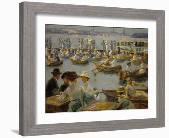 On the Shores of the Alster, Hamburg, 1910-Max Liebermann-Framed Giclee Print