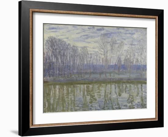 On the Shores of the Loing, 1896-Alfred Sisley-Framed Giclee Print