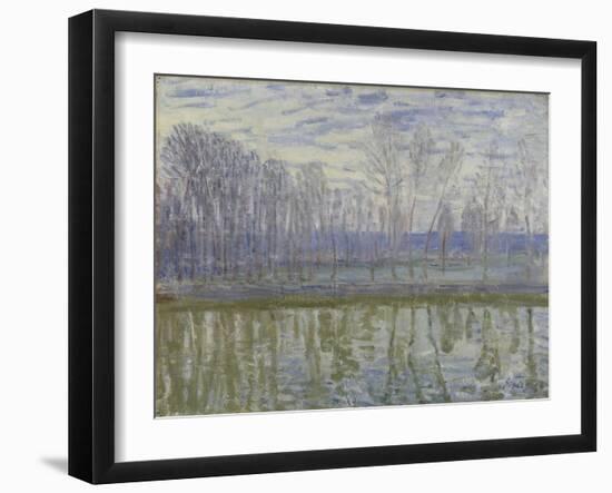 On the Shores of the Loing, 1896-Alfred Sisley-Framed Giclee Print