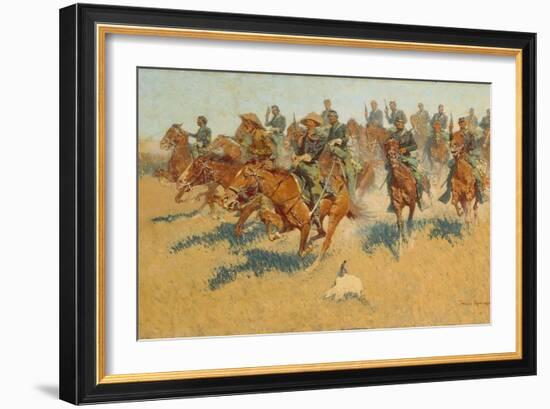 On the Southern Plains, 1907-Frederic Remington-Framed Giclee Print