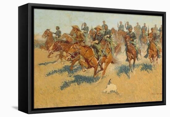 On the Southern Plains, 1907-Frederic Remington-Framed Premier Image Canvas