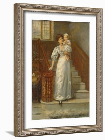 On the Staircase-George Goodwin Kilburne-Framed Giclee Print