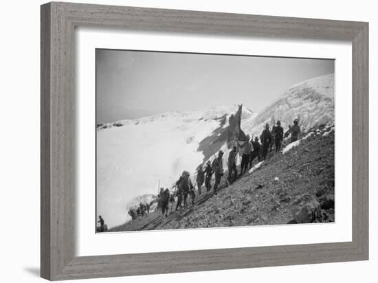 On the Summit of Rainier, 1909-Asahel Curtis-Framed Giclee Print