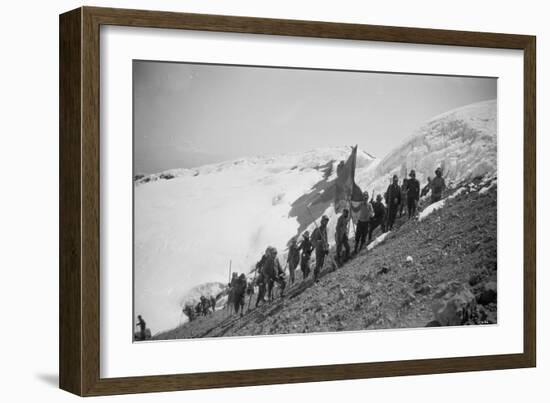 On the Summit of Rainier, 1909-Asahel Curtis-Framed Giclee Print