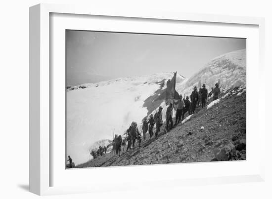 On the Summit of Rainier, 1909-Asahel Curtis-Framed Giclee Print