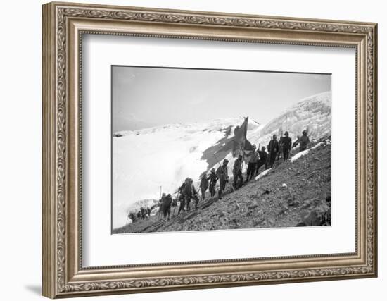 On the Summit of Rainier-Asahel Curtis-Framed Photographic Print