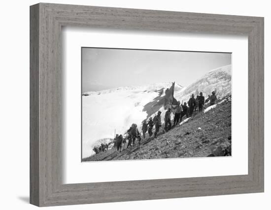 On the Summit of Rainier-Asahel Curtis-Framed Photographic Print