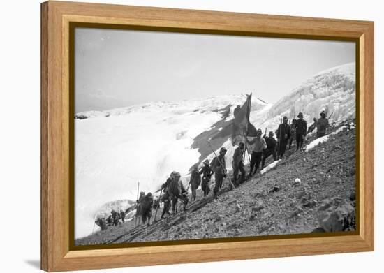 On the Summit of Rainier-Asahel Curtis-Framed Premier Image Canvas