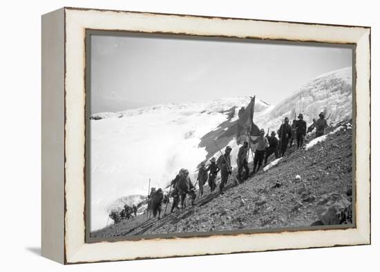 On the Summit of Rainier-Asahel Curtis-Framed Premier Image Canvas