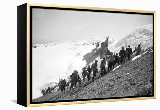 On the Summit of Rainier-Asahel Curtis-Framed Premier Image Canvas