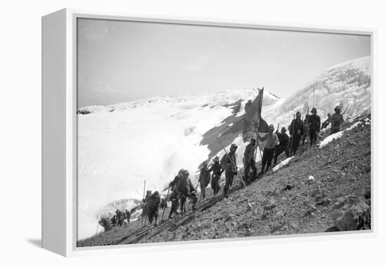 On the Summit of Rainier-Asahel Curtis-Framed Premier Image Canvas