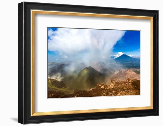On the summit of the active Pacaya Volcano, Guatemala, Central America-Laura Grier-Framed Photographic Print