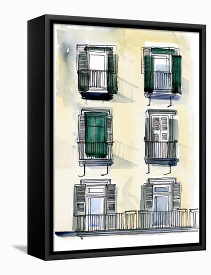 On the Sunny Side of the Street II-Jennifer Parker-Framed Stretched Canvas