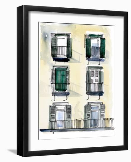 On the Sunny Side of the Street II-Jennifer Parker-Framed Art Print